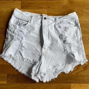 Summer Fling White Denim Shorts
